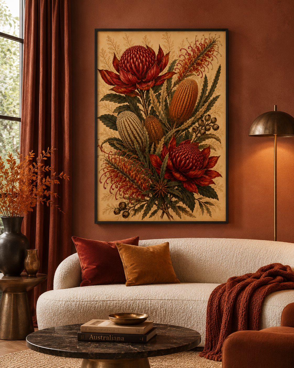 The Waratah - Framed Canvas