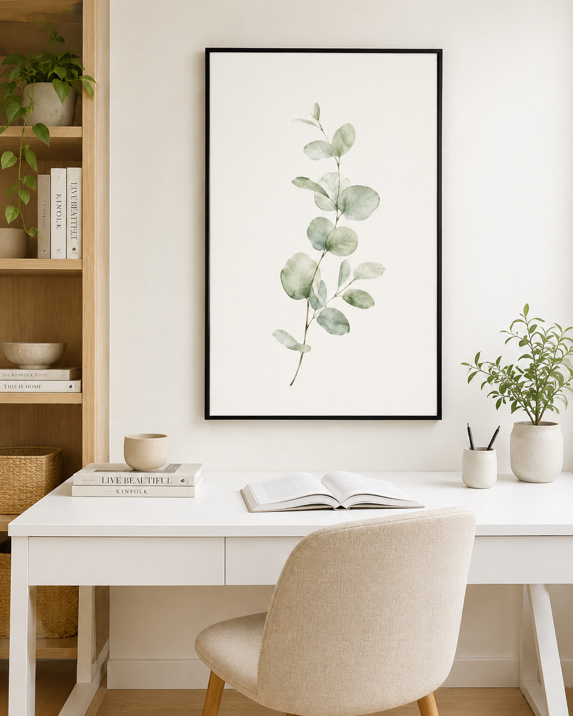 Silver Eucalyptus - Framed Canvas