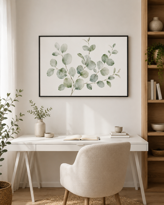 Silver Eucalyptus - Framed Canvas